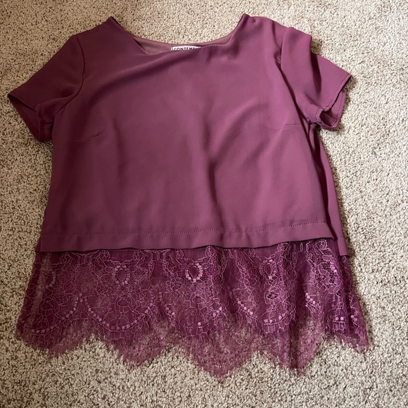 Wetseal Lace Bottom Crop Top - Picture 1 of 3